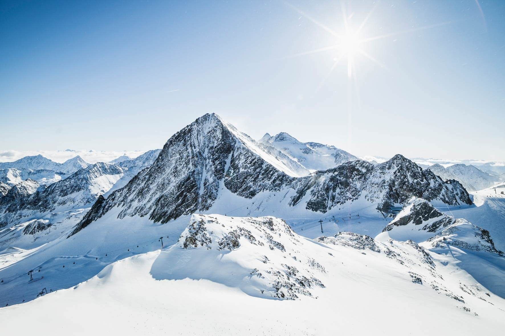 Stubai Glacier - the biggest glacier ski resort in Austria